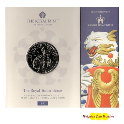 2022 BU £5 Coin Pack - Royal Tudor Beasts - The Seymour Panther